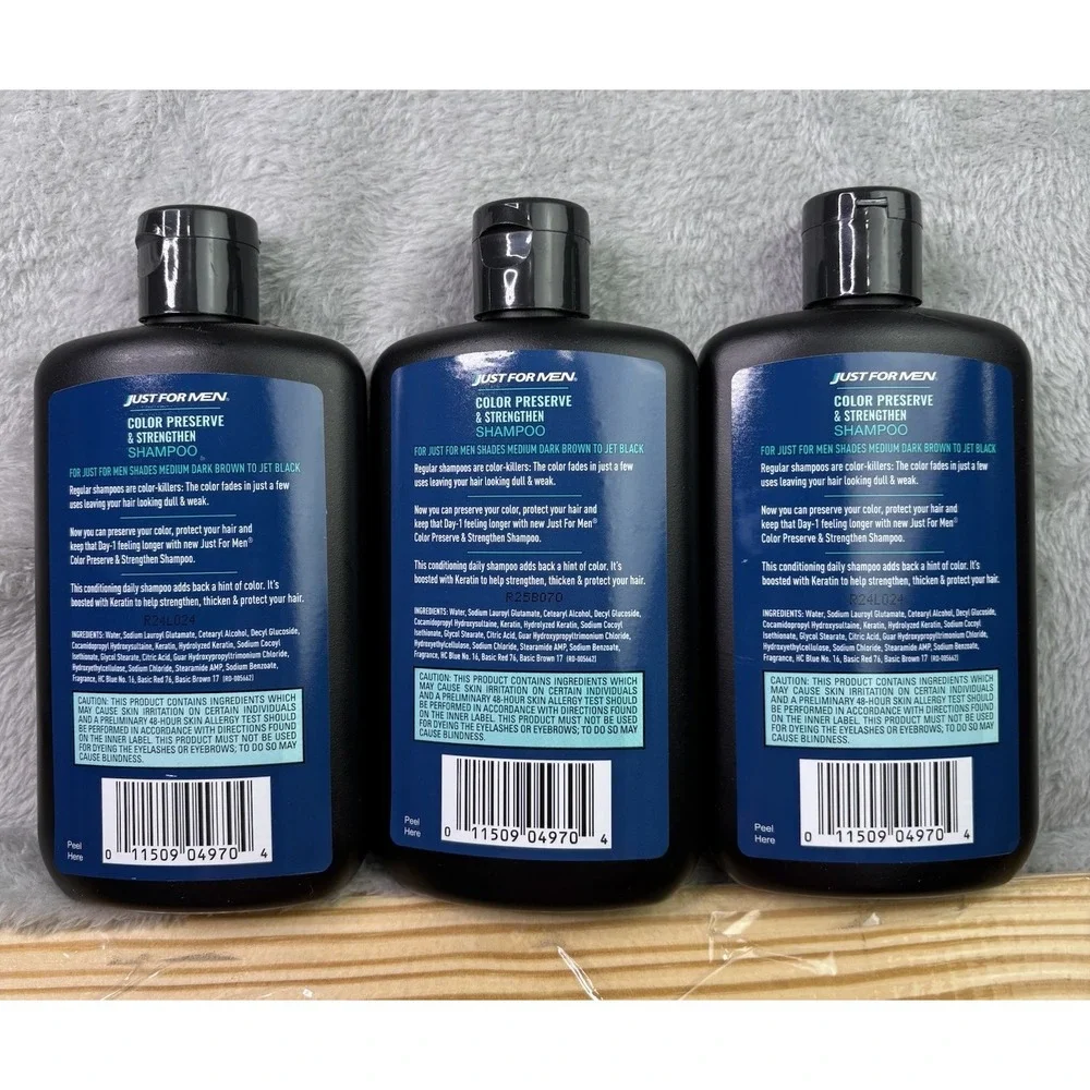 Just for Men Color Shampoo Dark Shades 3 Pack Medium Dark Brown To Jet Black